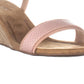Alfani Women's Gillee Fabric Open Toe Casual Ankle Strap Sandals Pink Size 7.5 M