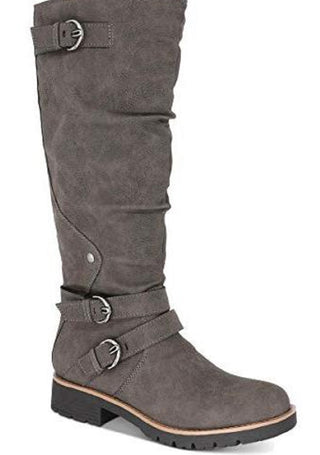 American Rag Women's Brinley Faux Leather Knee High Boot Gray Size 11 M