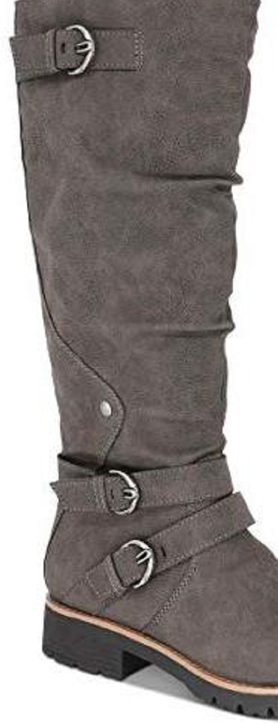 American Rag Women's Brinley Faux Leather Knee High Boot Gray Size 11 M