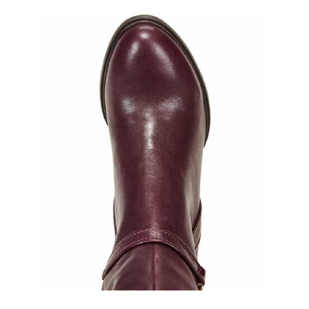 Giani Bernini Women's Rozario Leather Closed Toe Knee High Oxblood Brown Size 6.5M