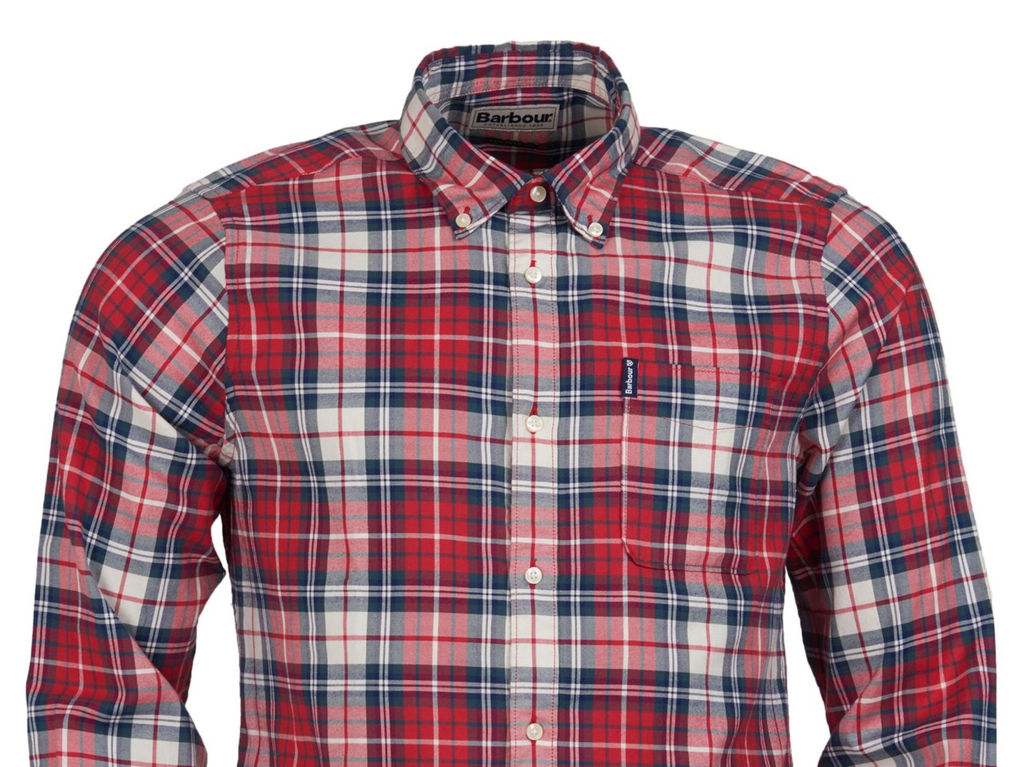 Barbour Mne's Highland Check Tailored Shirt Red Size X-Large