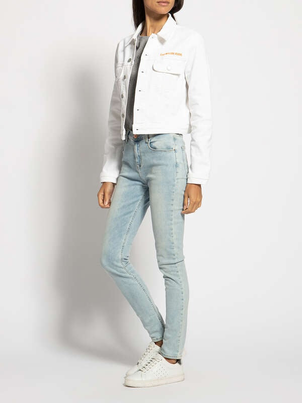 Calvin Klein Women's Denim Jacket White Size M