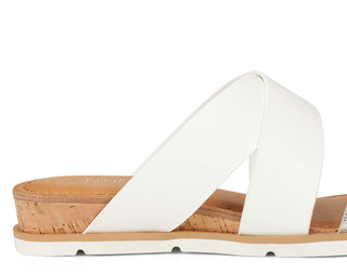 Nine West Women's Desiree Slide Sandals White Multi Size 6M