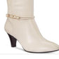 Karen Scott Women's Hollee Wide Calf Dress Boots White Size 8.5 M-WC