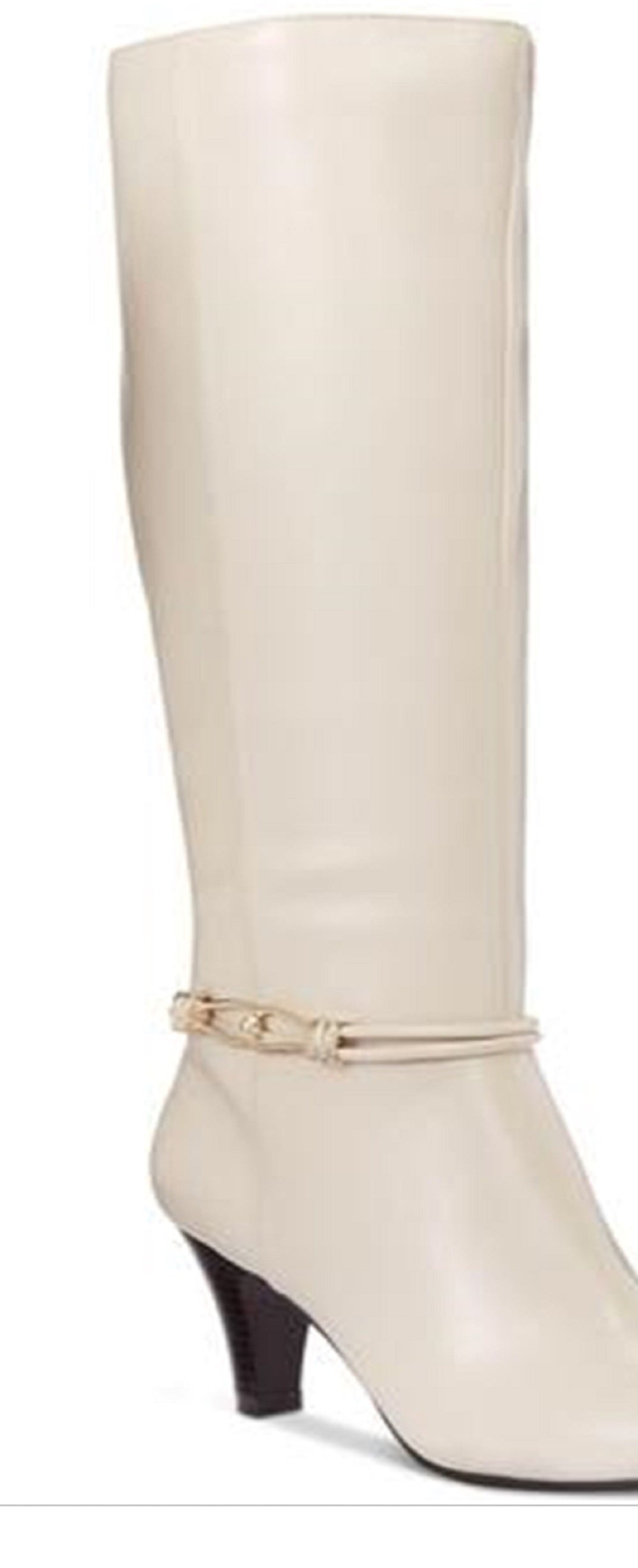 Karen Scott Women's Hollee Wide Calf Dress Boots White Size 8.5 M-WC