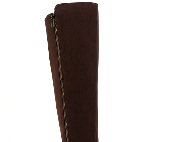 Style & Co Women's Wynterr Suede Almond Toe Knee High Fashion Boots Brown Size 7.5 M