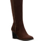 Style & Co Women's Wynterr Suede Almond Toe Knee High Fashion Boots Brown Size 7.5 M