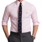 Ralph Lauren Men's Classic Fit Easy Care Print Dress Shirt Pink XXL