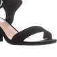 Bar III Women's Grommet Closure Ankle Strap Birdie Round Toe Block Heel Dress Sandals Black Size 7 M