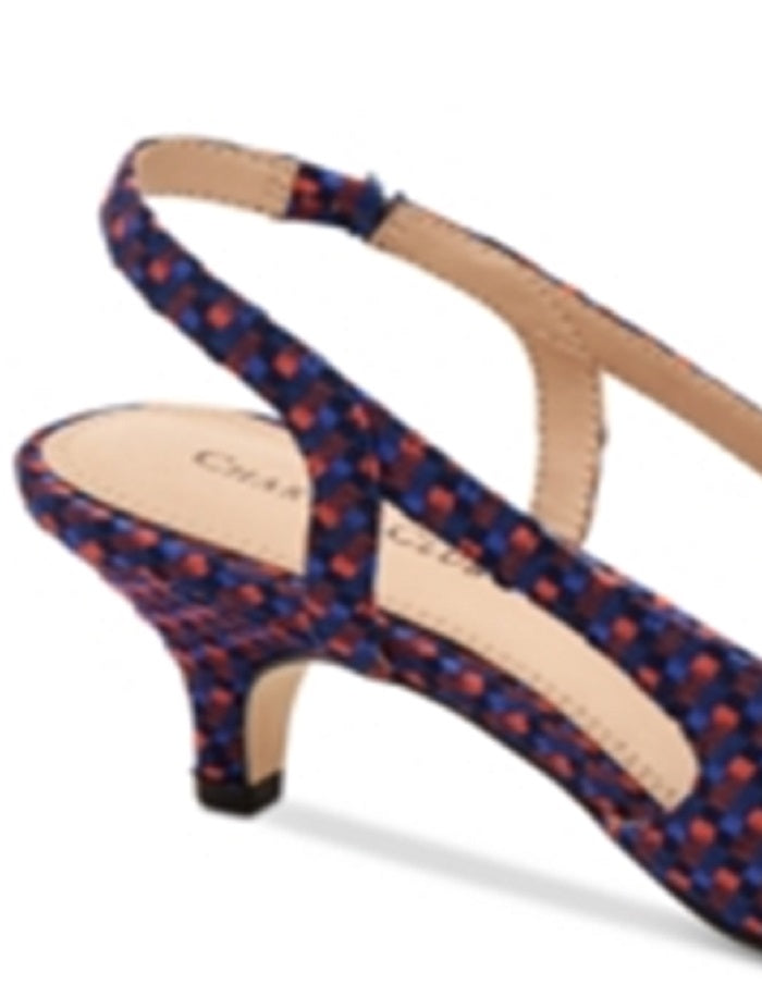 Charter Club Women's Lollee Pointed Toe Formal Slingback Blue Size 7.5