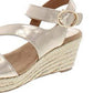 Style & Co Women's Xenaa Metallic Platforms Espadrilles Shoes Yellow Size 8.5 M