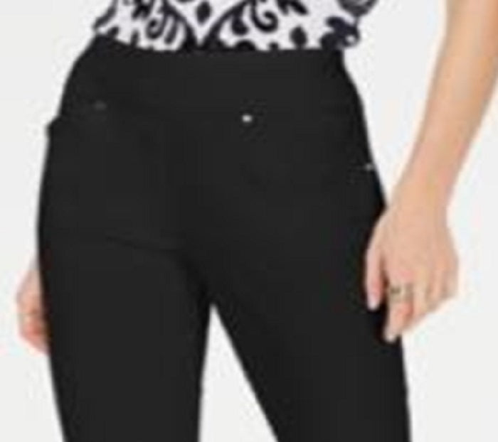 INC International Concepts Women's Cropped Skinny Pants Black Size Petite
