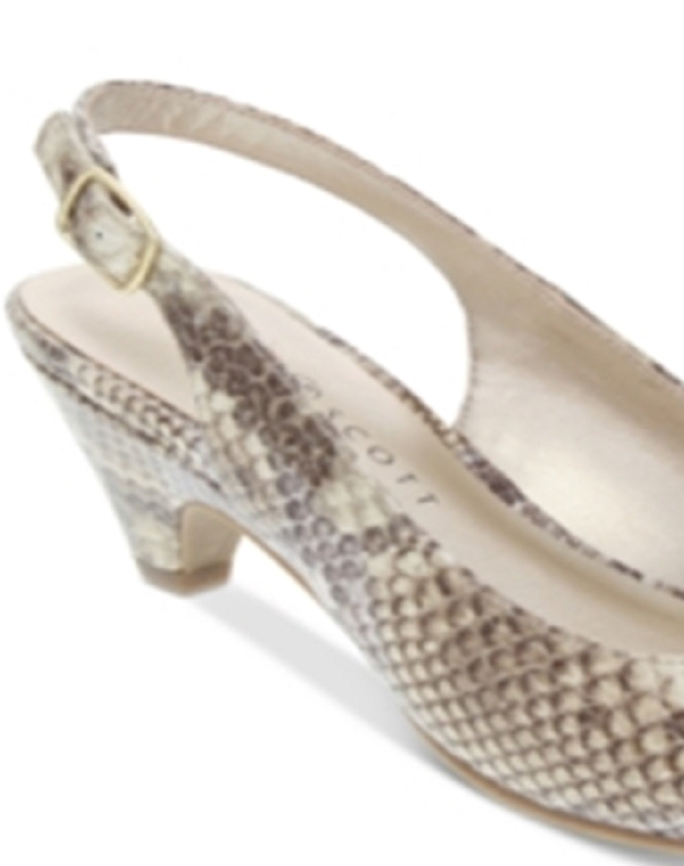Karen Scott Womens Amberr Snakeskin Open Toe Formal Ankle Snake Brown Size 5.5 M