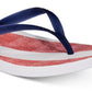 Reef Women's Thong Flag Flip Flops Blue Size 7