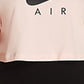 Nike Women's Air Cropped Tee Pink Size X-Large