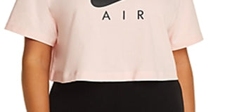 Nike Women's Air Cropped Tee Pink Size X-Large