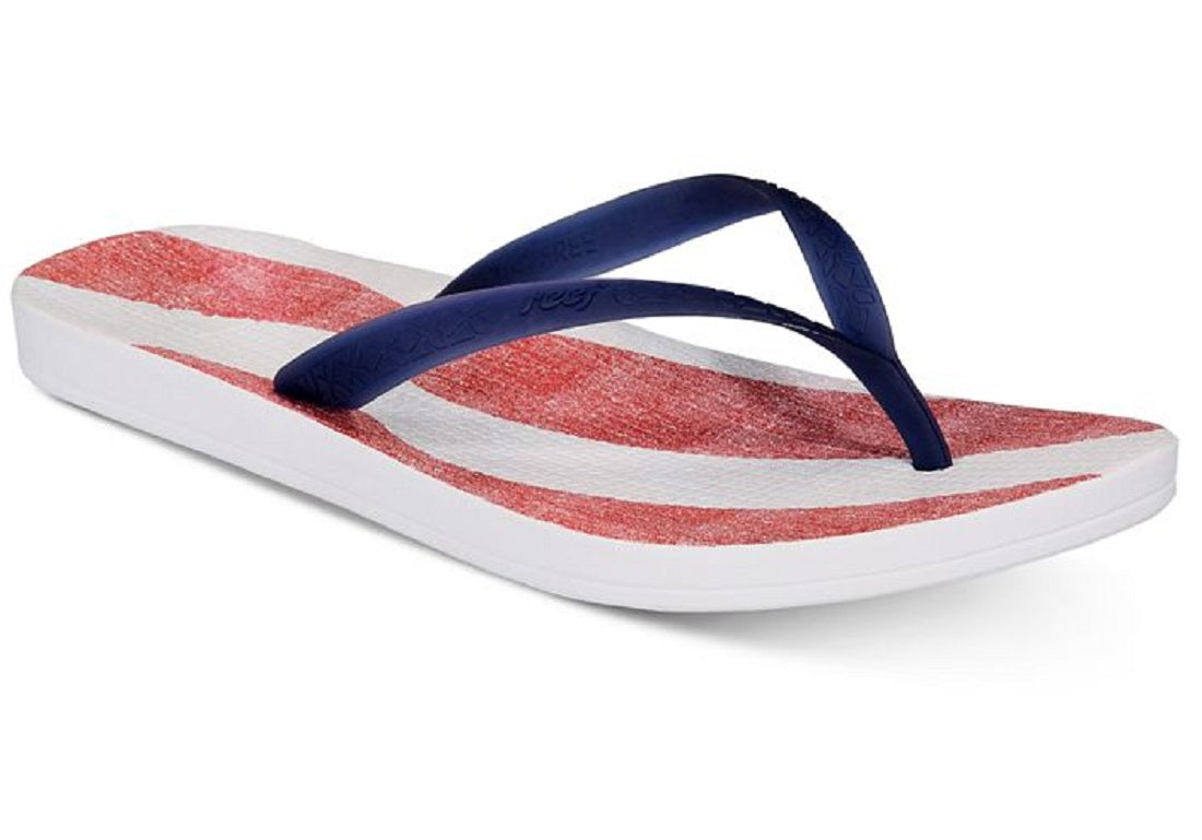 Reef Women's Thong Flag Flip Flops Blue Size 11