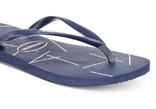 Havaianas Women's Flip Flops Fine Lines Slim Flip Flop Blue Size 5