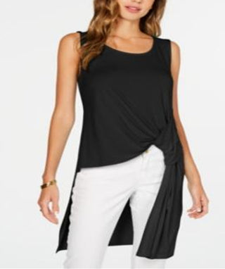 Alfani Women's High Low Tunic Top Black Size PP