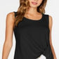 Alfani Women's High Low Tunic Top Black Size PP