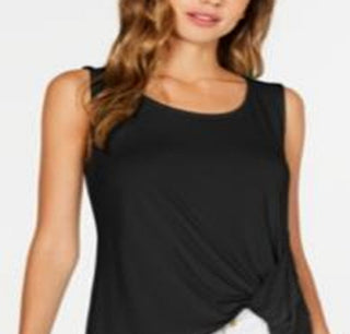 Alfani Women's High Low Tunic Top Black Size PP