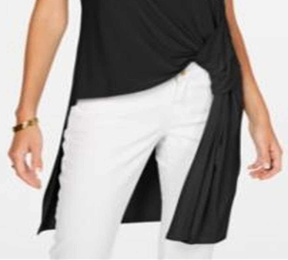 Alfani Women's High Low Tunic Top Black Size PP