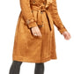INC International Concepts Women's Metallic Trench Coat Brown Size X-Large