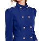 INC International Concepts Women's Double Breasted Coat Blue Size XX-Large
