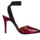 Jessica Simpson Women's Perinna Glossy Desert Snake Print Sandals Red Size 6.5 M
