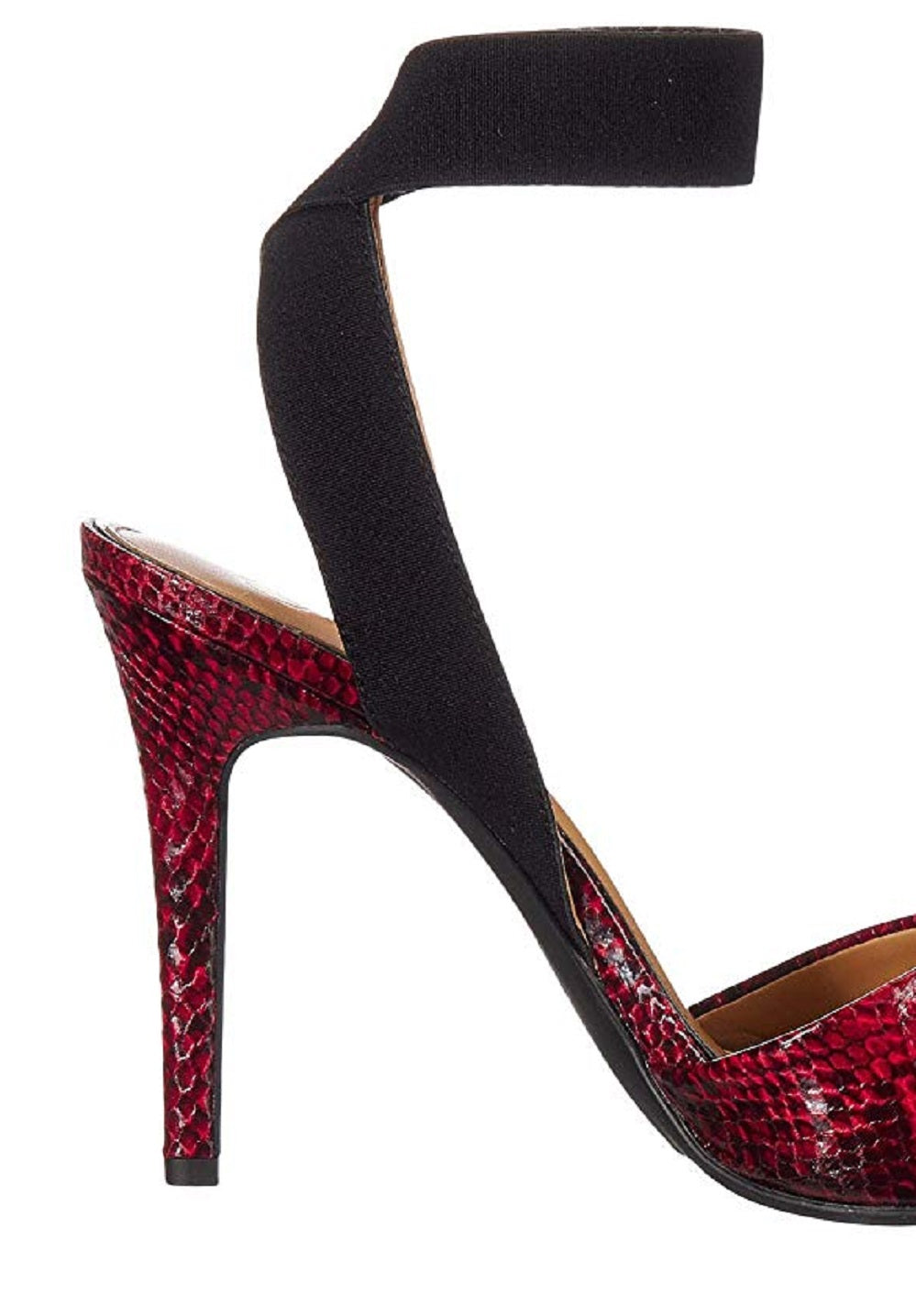 Jessica Simpson Women's Perinna Glossy Desert Snake Print Sandals Red Size 6.5 M