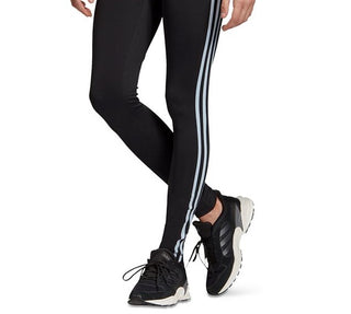 Adidas Women's Design 2 Move 3 Stripe High Rise Leggings Green Size Small