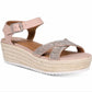 Material Girl Women's Mbrinnyf Cotton Open Toe Casual Platform Sandals Pink Size 5 M