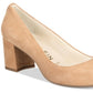 Anne Klein Women's Meredith Leather Peep Toe Classic Brown Size 7.5 M