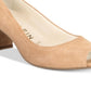 Anne Klein Women's Meredith Leather Peep Toe Classic Brown Size 7.5 M