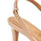 Calvin Klein Women's Lancy Leather Strappy Sandals Brown Size 9.5 M