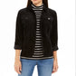 Charter Club Women's Velveteen Jacket Black Size X-Small