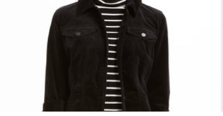 Charter Club Women's Velveteen Jacket Black Size X-Small
