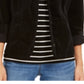 Charter Club Women's Velveteen Jacket Black Size X-Small