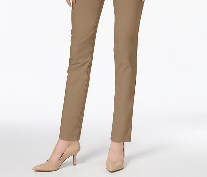 Charter Club Women's Tummy Control Skinny Pants Brown Size 8