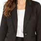 Le Suit Women's 1 Button Jacket Striped Pants Suit Black Size 6P
