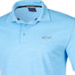 Attack Life By Greg Norman Men's 5 Iron Space Dye Performance Golf Polo Shirt Blue Size Small