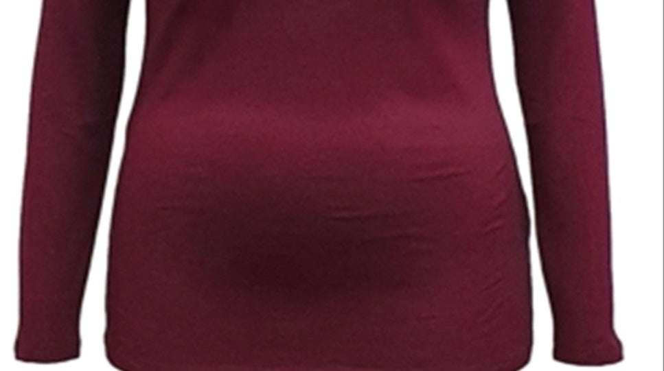 Style & Co Women's Long Sleeve Top Purple Size Small