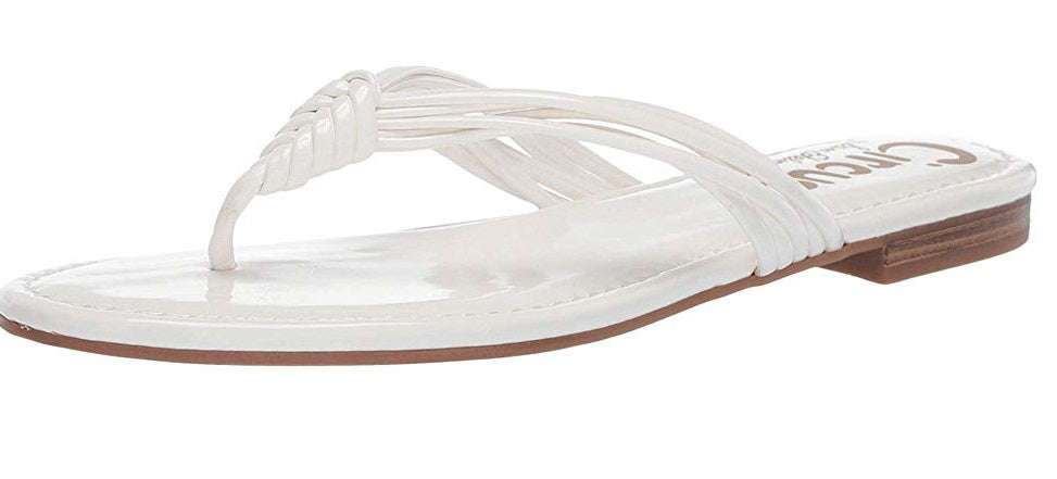 Circus By Sam Edelman Women's Cassiana Flat Sandals White Size 10M