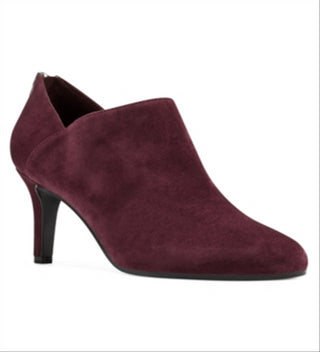 Bandolino Women's Dawn Leather Almond Toe Ankle Fashion Boots Red Size 11 M