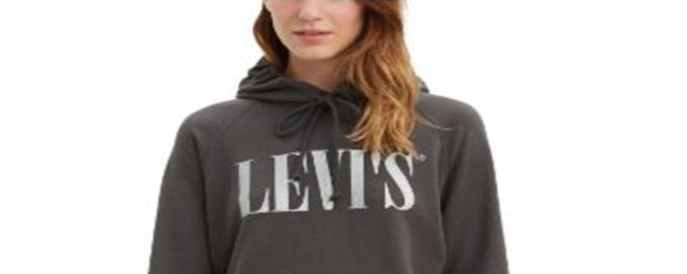 Levi's Women's Graphic Sport Hoodie Black Size X-Small