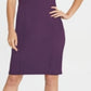 DKNY Women's Tie Neck Sheath Dress Purple Size 14