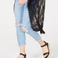 Polly & Esther Junior's Lace Duster Black Size Large