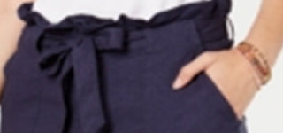 Roxy Junior's Belted Paperbag Shorts Blue Size Large