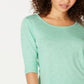 Style & Co Women's Chiffon Hem Top Blue Size Medium