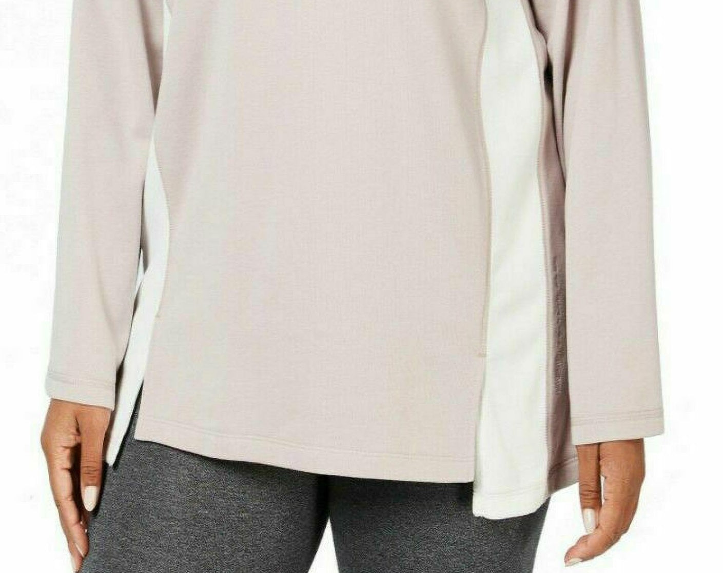 Calvin Klein Women's Performance Cowl Neck Hoodie Pullover Purple Size Medium